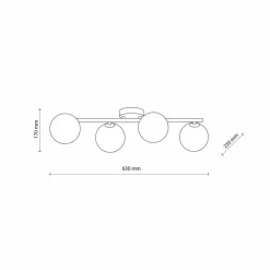 Online Brązowa listwa z ciepłymi kloszami G9 TK 6104 ESTERA BROWN | Kaja Żyrandole Nowoczesne