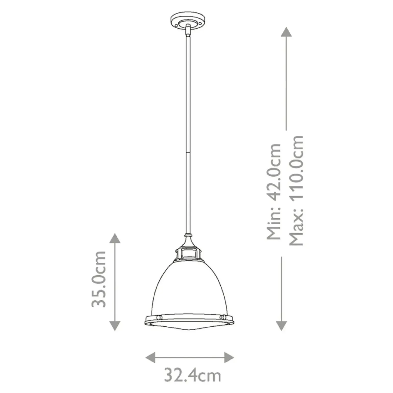 Best Brązowa, pojedyncza lampa wisząca HK-AMELIA-P-M-RB z serii AMELIA Żyrandole Nowoczesne