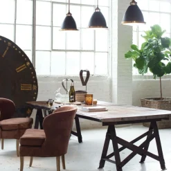 Best Brązowa, pojedyncza lampa wisząca HK-AMELIA-P-M-RB z serii AMELIA Żyrandole Nowoczesne