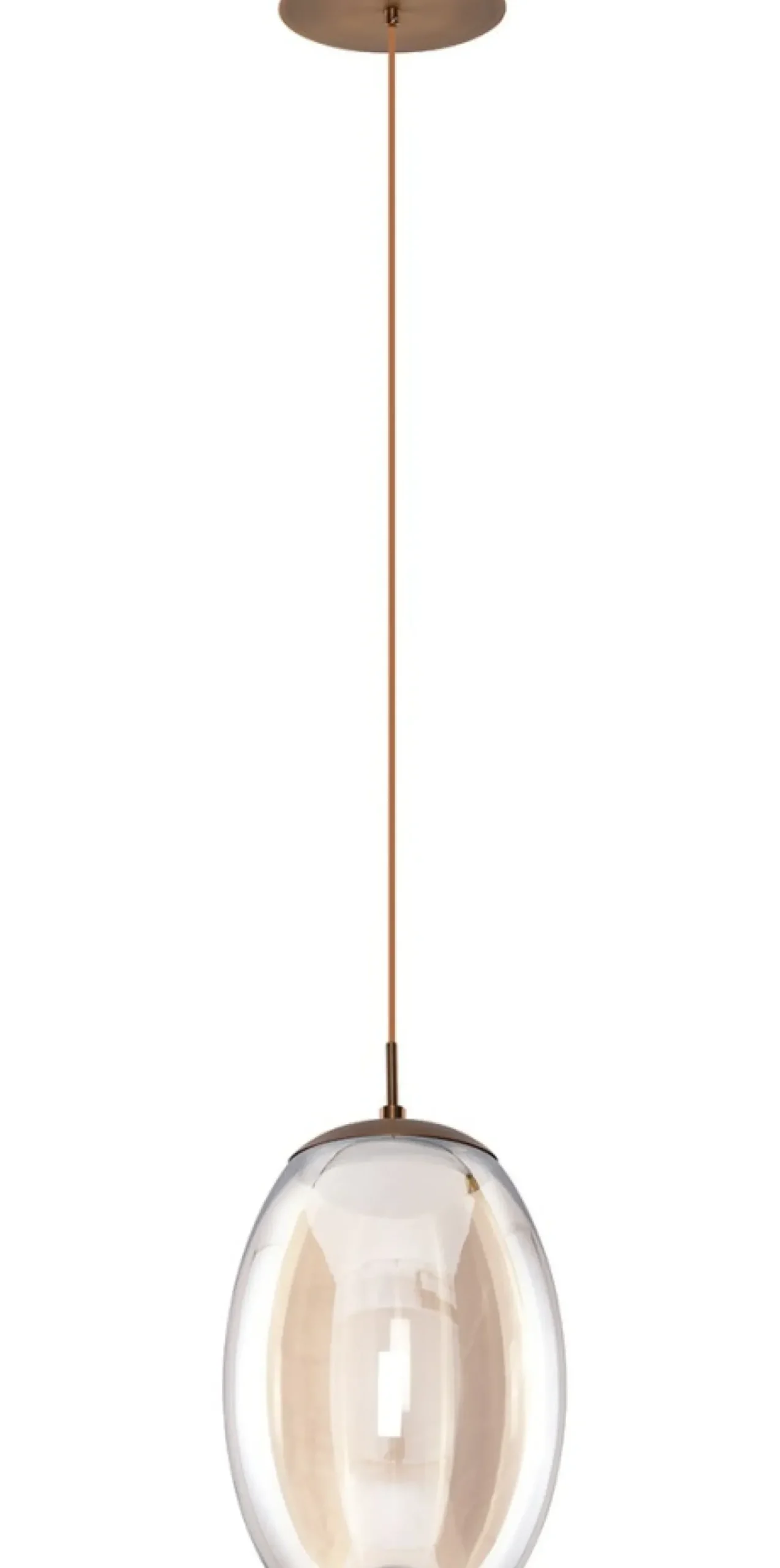 Best Sale Brązowa wisząca lampa LED z kloszem AZ3342 HELENA | Kaja Oświetlenie Żyrandole Nowoczesne