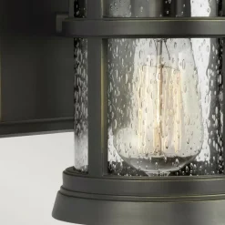 Sklep Kaja Brązowy kinkiet elewacyjny, szkło FE-NEWPORT-S-ANBZ z serii NEWPORT