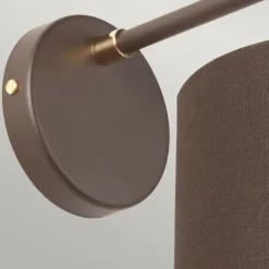 Sklep Kaja Brązowy kinkiet z abażurem do salonu BALANCE1-BRPB z serii BALANCE