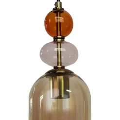 Sale Bursztynowy klosz na regulowanym zwisie LP-2004/1P M AM TROPEA | Kaja Żyrandole Nowoczesne