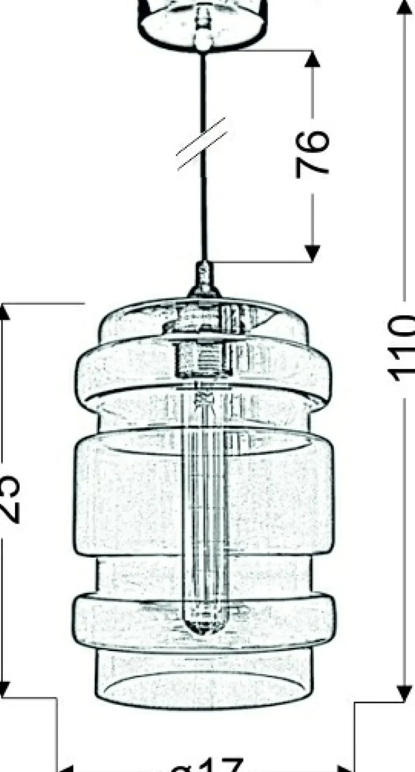 Outlet zwis z żarówką E27 31-36643 DECORADO | Kaja Oświetlenie Żyrandole Nowoczesne