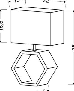 Sklep Kaja Ceramiczna, geometryczna lampka stołowa 41-68545 VIDAL | Kaja