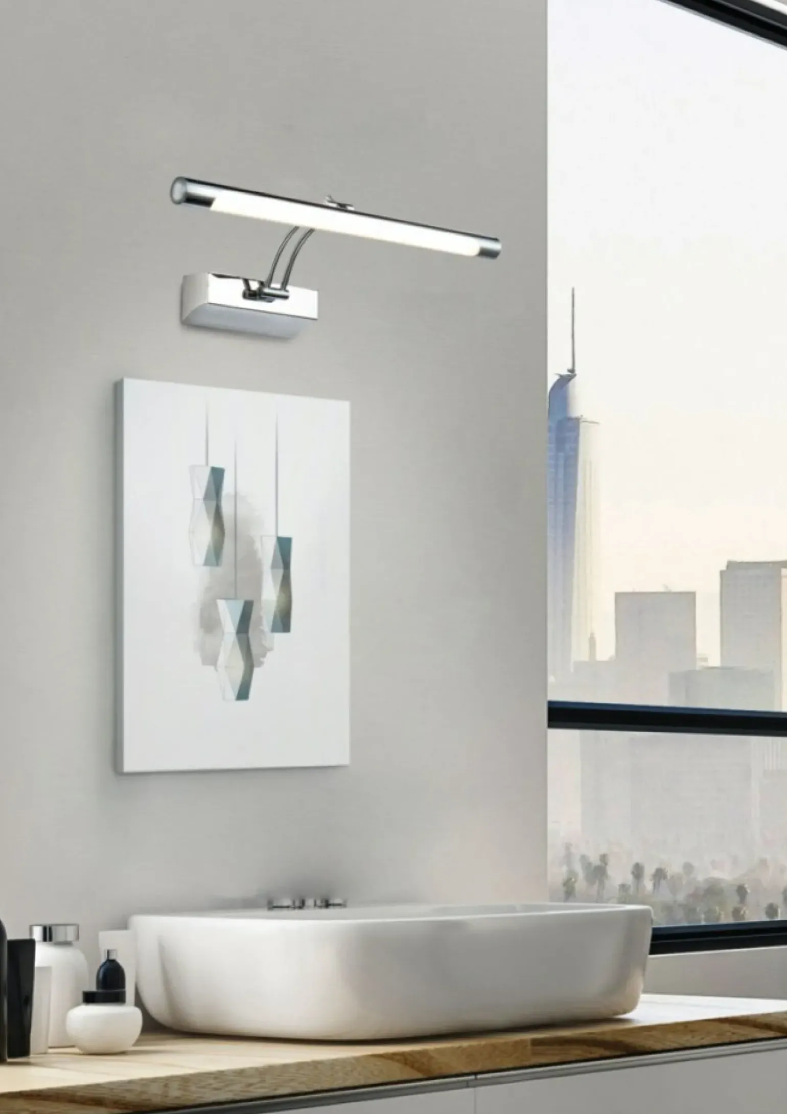 Sklep Kaja Chromowana lampa nad lustro LED MIR003WL-L12CH FINO | Kaja Oświetlenie