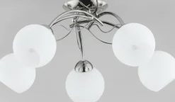 Clearance Chromowana lampa sufitowa z mlecznymi kloszami AL 28345 | Kaja Żyrandole Nowoczesne