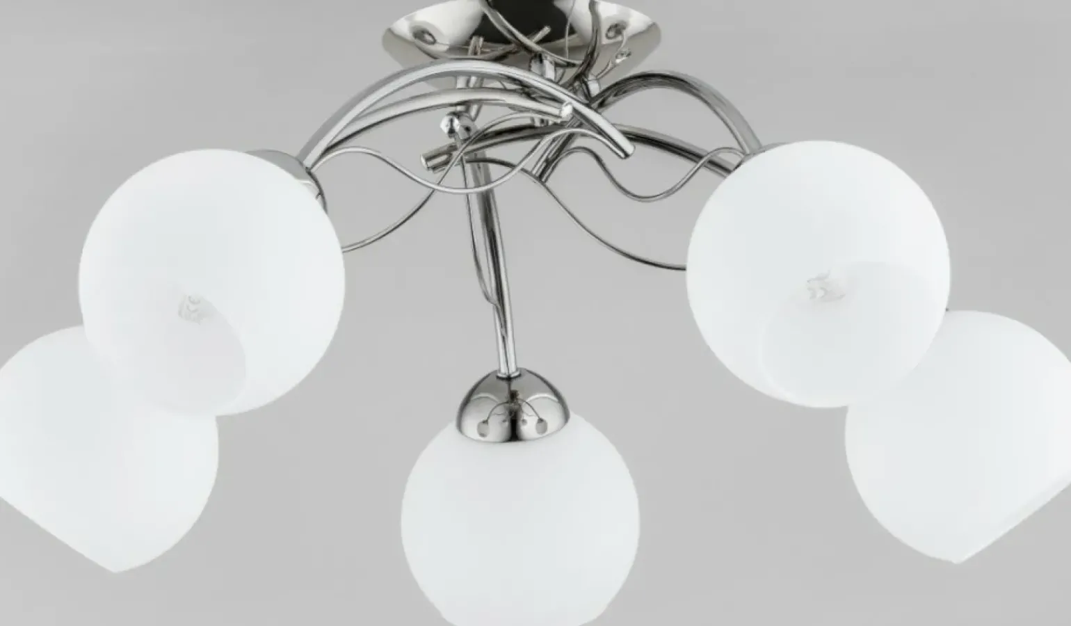 Clearance Chromowana lampa sufitowa z mlecznymi kloszami AL 28345 | Kaja Żyrandole Nowoczesne