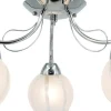 Best Chromowana lampa sufitowa z kloszami 8732/3 8C FARO | Kaja Oświetlenie Żyrandole Nowoczesne