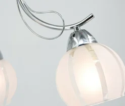 Best Chromowana lampa sufitowa z kloszami 8732/3 8C FARO | Kaja Oświetlenie Żyrandole Nowoczesne