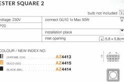 Sklep Kaja owana oprawa podtynkowa z kryształkami AZ4413 ESTER | Kaja