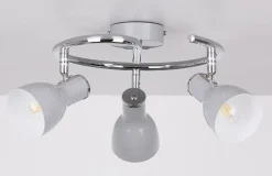 Sklep Kaja Chromowana spirala z szarymi spotami 98-66633 JULIE | Kaja Oświetlenie