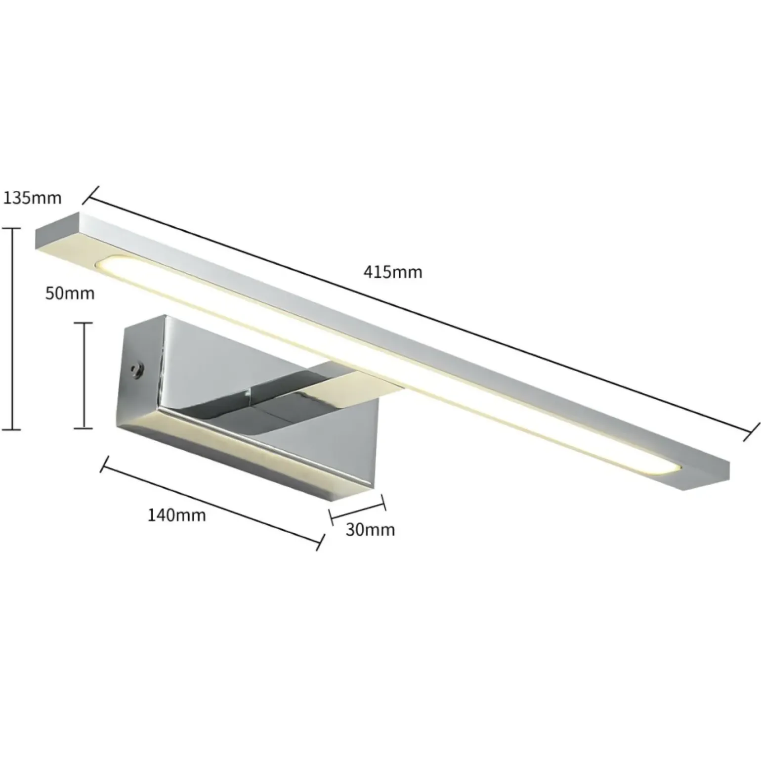 Sklep Kaja Chromowany kinkiet LED nad lustro GS-LWB-12W CH ISLA | Kaja