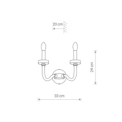 Sklep Kaja owany kinkiet, świecznik z małym gwintem 8155 | Kaja Oświetlenie