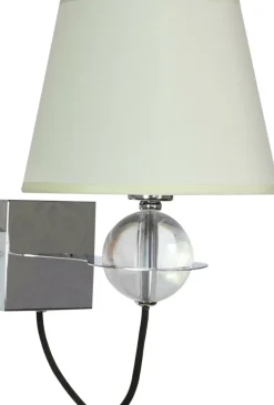 Sklep Kaja Chromowany kinkiet z beżowym abażurem 21-29515 TESORO | Kaja