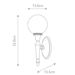 Sklep Kaja Chromowany kinkiet z kloszem kulką BATH-DRYDEN4-PC z serii DRYDEN