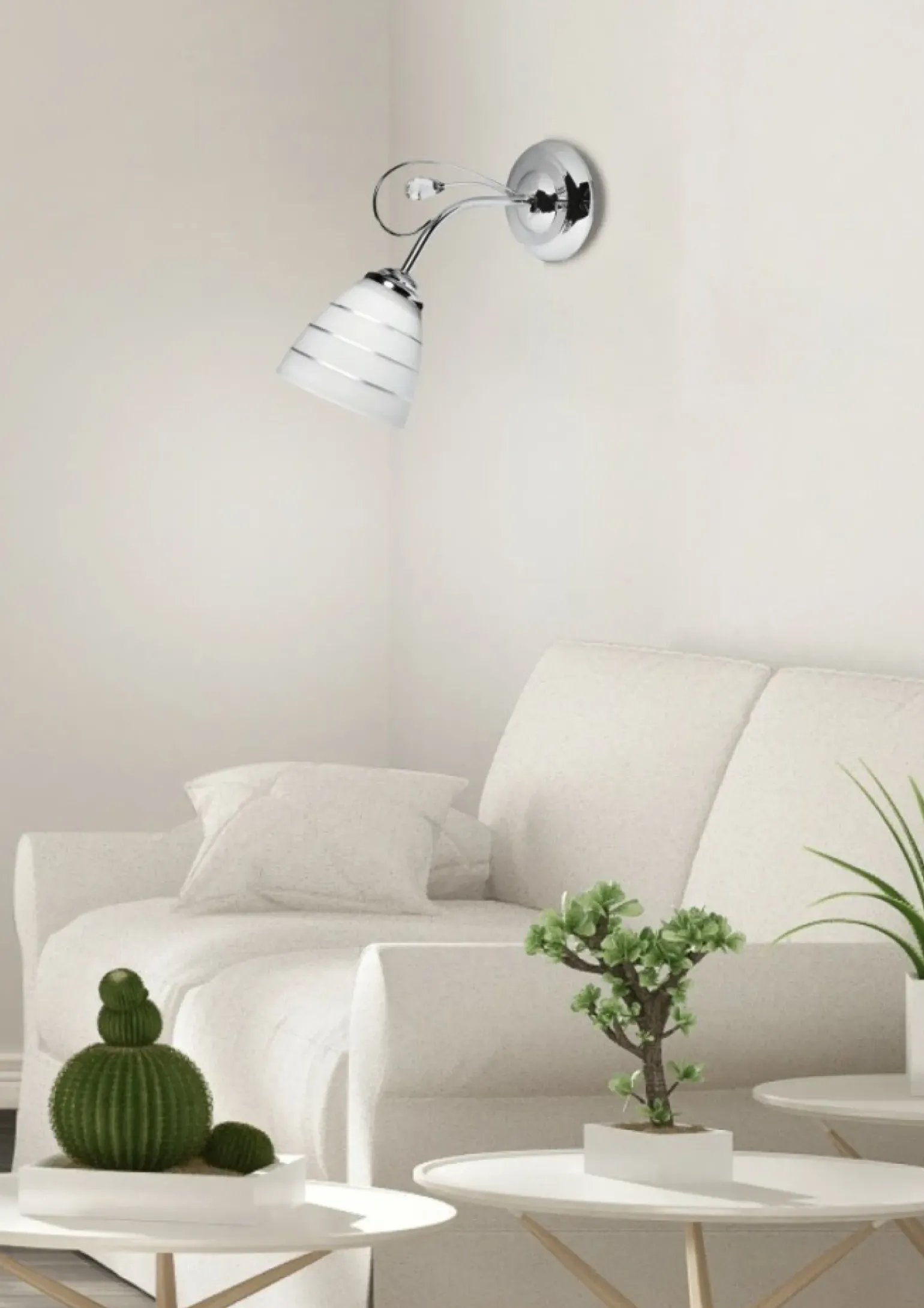 Sklep Kaja owany kinkiet z mlecznym kloszem 21-64288 SIMPLI | Kaja