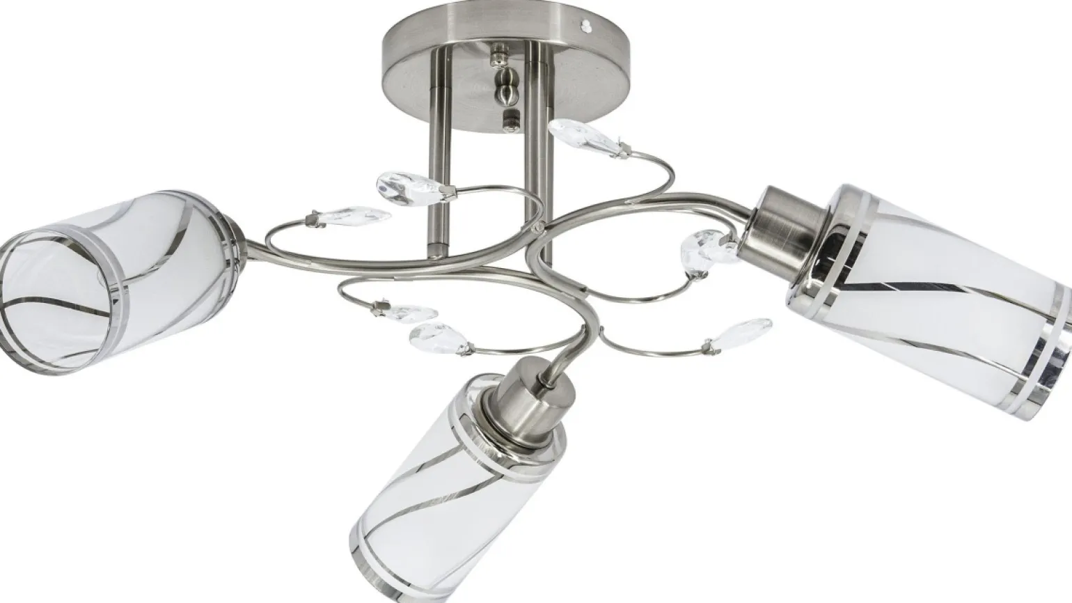 Sklep Kaja Chromowany żyrandol z matowymi kloszami 8267/3 19BT | Kaja Oświetlenie