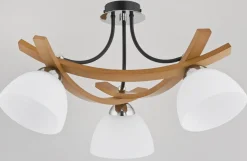 Sklep Kaja Ciekawa lampa sufitowa z elementami z drewna AL 22993 | Kaja