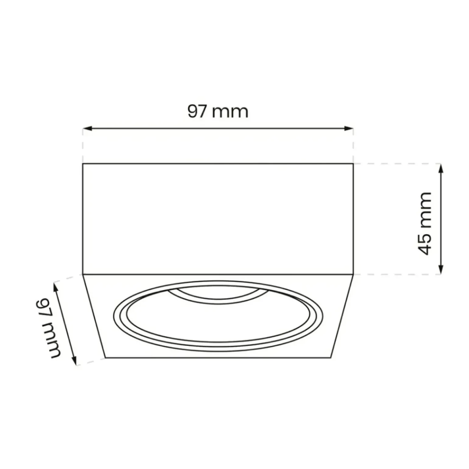 Sklep Kaja Czara oprawa podtynkowa, kształt kwadratu ML0084 z serii BALI SQUARE | Kaja Oświ