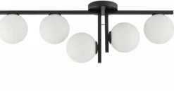 Store Czarna, asymetryczna lampa sufitowa z kloszami SIG 33287 z serii ANDY Żyrandole Nowoczesne