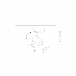 Sklep Kaja Czarna głowica do szynoprzewodu, LED 7W 8996 | Kaja Oświetlenie