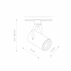 Sklep Kaja Czarna głowica typu reflektor do szyn 8323 | Kaja Oświetlenie