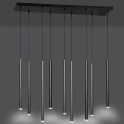 Best Sale Czarna kaskada wąskich, punktowych lamp wiszących 552/9 SELTER | Kaja Żyrandole Nowoczesne