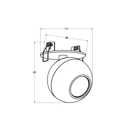 Sklep Kaja Czarna kula, spot podtynkowy ACGU10-153 BUELL 1| Kaja Oświetlenie