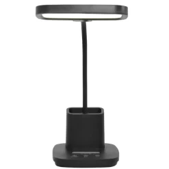 Sklep Kaja Czarna lampa biurkowa LED z pojemnikiem K-BL1301 z serii TOLA