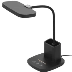 Sklep Kaja Czarna lampa biurkowa LED z pojemnikiem K-BL1301 z serii TOLA