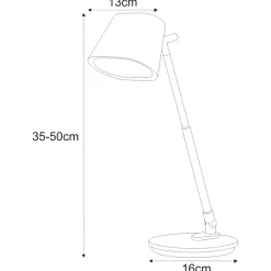Sklep Kaja Czarna lampa biurkowa LED 7W, regulowana K-BL1527 z serii BOLEK