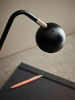 Sklep Kaja Czarna lampa biurkowa ze złotem do gabinetu 107340 | Kaja Oświetlenie