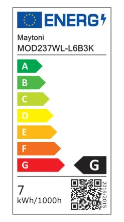 Sklep Kaja Czarna lampa ścienna, pionowa MOD237WL-L6B3K z serii LIGHT STICK