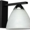 Sklep Kaja Czarna lampa ścienna, stożkowy klosz O3270 K1 CZA + CH z serii BAFER