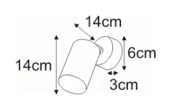 Sklep Kaja Czarna lampa ścienna w kształcie tuby K-4408 MONTI | Kaja Oświetlenie