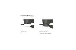 Sklep Kaja Czarna lampa LED z wentylatorem sterowana AZ4448 VENETI | Kaja