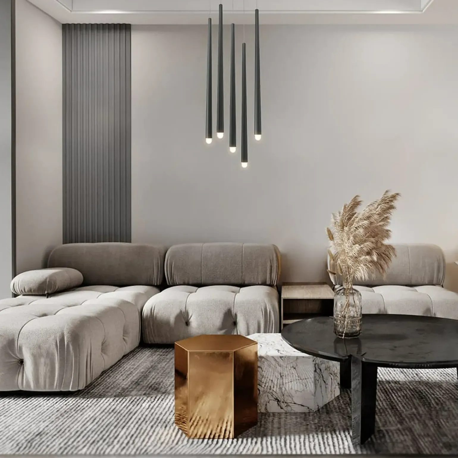 Best Sale Czarna lampa ledowa, moc 31W MOD132PL-L30BK z serii CASCADE Żyrandole Nowoczesne