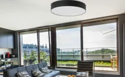 Cheap Czarna lampa na bazie dużego okręgu ⌀80 TK 4409 RONDO | Kaja Żyrandole Nowoczesne