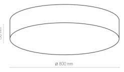 Cheap Czarna lampa na bazie dużego okręgu ⌀80 TK 4409 RONDO | Kaja Żyrandole Nowoczesne