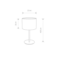 Sklep Kaja Czarna lampa nocna z tkaninowym abażurem 9091 | Kaja Oświetlenie