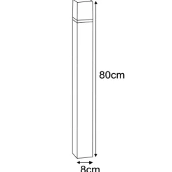 Sklep Kaja Czarna lampa ogrodowa klasyczny słupek K-8142 GENEVA | Kaja