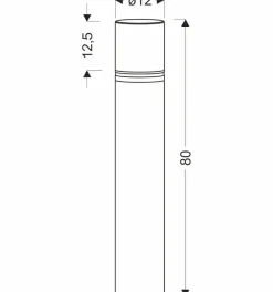 Sklep Kaja Czarna lampa ogrodowa, stojący słupek 51-32447 SEDUM | Kaja