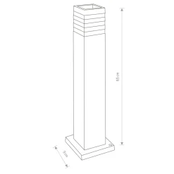 Sklep Kaja Czarna lampa ogrodowa stojąca, na jedną żarówkę 9158 | Kaja