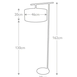 Sklep Kaja Czarna lampa podłogowa z abażurem BALANCE-FL-BKPB z serii BALANCE