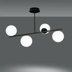 Store Czarna lampa sufitowa do korytarza 1020/4 BIOR | Kaja Oświetlenie Żyrandole Nowoczesne