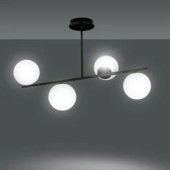 Store Czarna lampa sufitowa do korytarza 1020/4 BIOR | Kaja Oświetlenie Żyrandole Nowoczesne