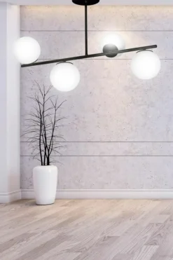Store Czarna lampa sufitowa do korytarza 1020/4 BIOR | Kaja Oświetlenie Żyrandole Nowoczesne