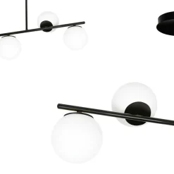 Store Czarna lampa sufitowa do korytarza 1020/4 BIOR | Kaja Oświetlenie Żyrandole Nowoczesne