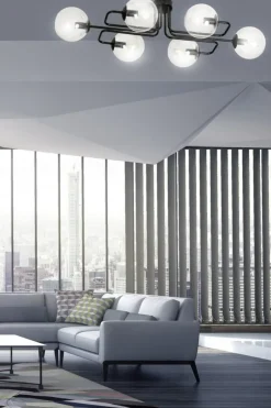 Flash Sale Czarna lampa sufitowa klosze w kształcie kul 831/6A | Kaja Oświetlenie Żyrandole Nowoczesne